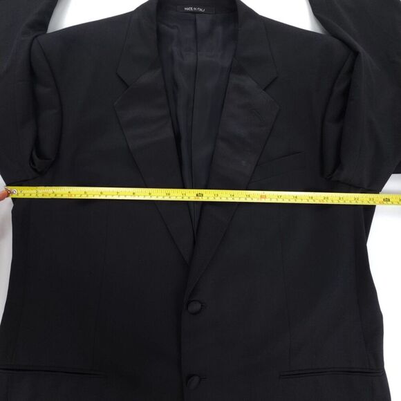 ARMANI COLLEZIONI Tuxedo Jacket Pleated Pants Formal Suit Set Black Old Money - Picture 5 of 16